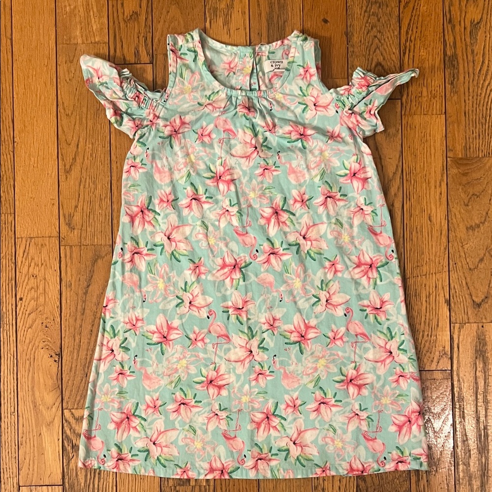 crown & ivy Kids Floral Dress in Pink and Blue